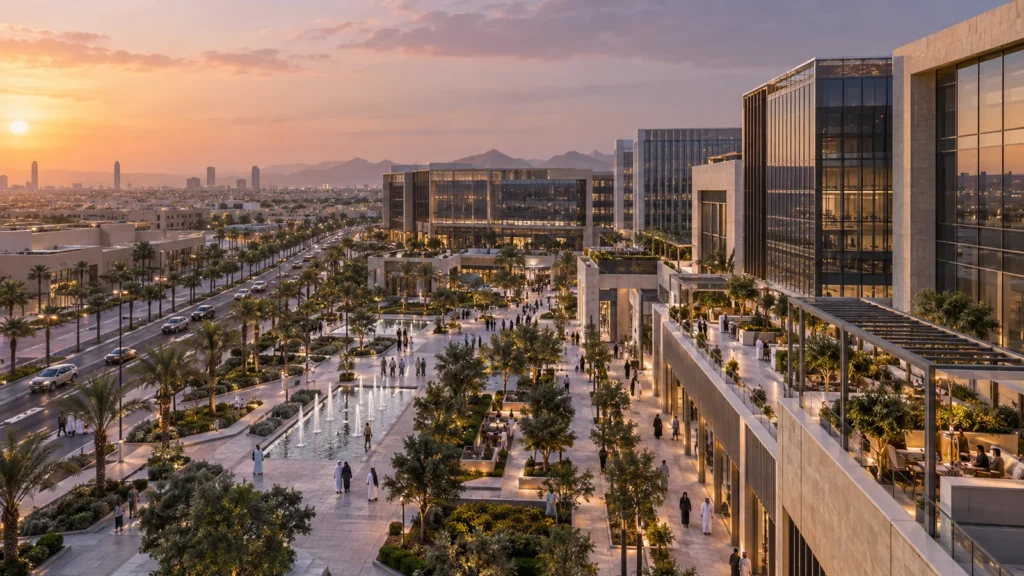 صورة توضيحية لتطوير حضري متعدد الاستخدامات